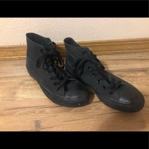 All Black High Top Converse